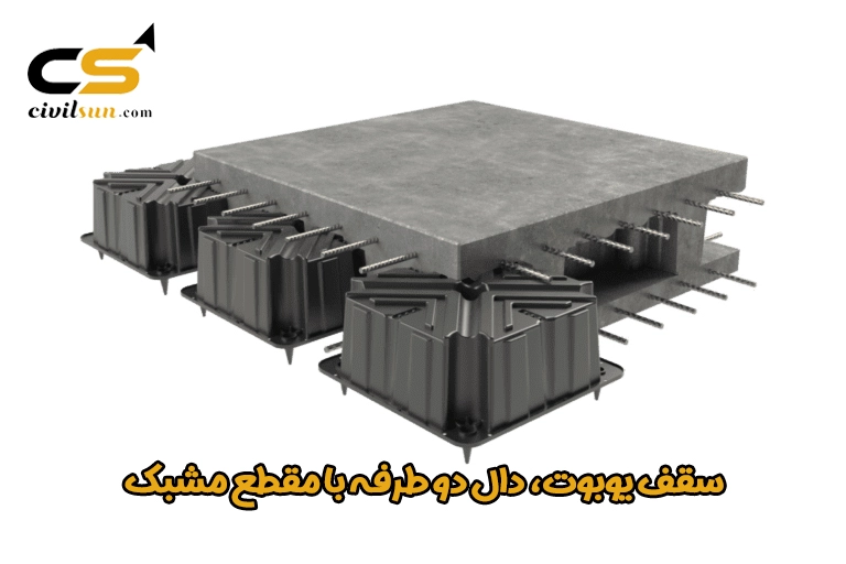 سقف یوبوت، دال دو طرفه با مقطع مشبک